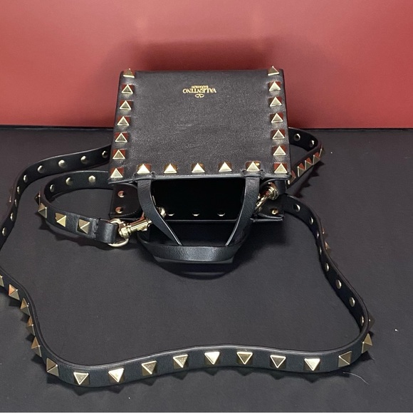 Valentino Garavani Black Mini Bag with Gold Studs - Picture 14 of 16